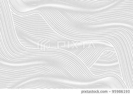 3D渲染波形灰白色抽象線條質感紋理背景 95986193