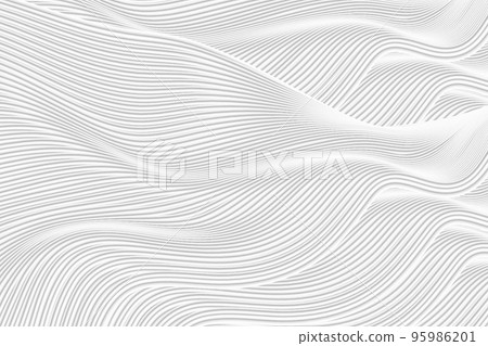 3D渲染波形灰白色抽象線條質感紋理背景 95986201