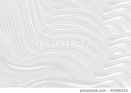 3D渲染波形灰白色抽象線條質感紋理背景 95986202