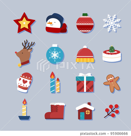 聖誕貼紙對象層集合 06 95986666