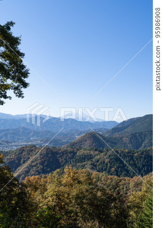 從小屋代山頂看到的富士山(山梨縣上野原市) 從小屋代山頂看到的富士山(山梨縣上野原市) 95986908