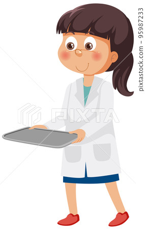 Cute scientist girl cartoon character Cute scientist girl cartoon character 95987233