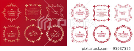 聖誕主題框架設計集。華麗優雅的設計材料 95987555