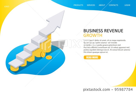 Revenue growth landing page website vector template Revenue growth landing page website vector template 95987784