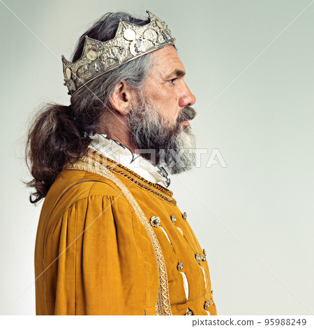 Monarch absolute. Profile of a mature king. Monarch absolute. Profile of a mature king. 95988249