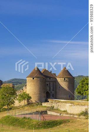 Chateau de Berze-le-Chatel castle, Saone-et-Loire departement, Burgundy, France 95988329