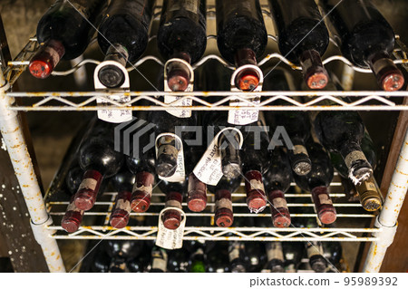 wine archive in the cellar of Eger, Hungary 95989392