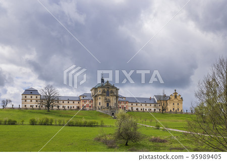 Kuks hospice with baroque decoration, Eastern Bohemia, Czech Republic Kuks hospice with baroque decoration, Eastern Bohemia, Czech Republic 95989405