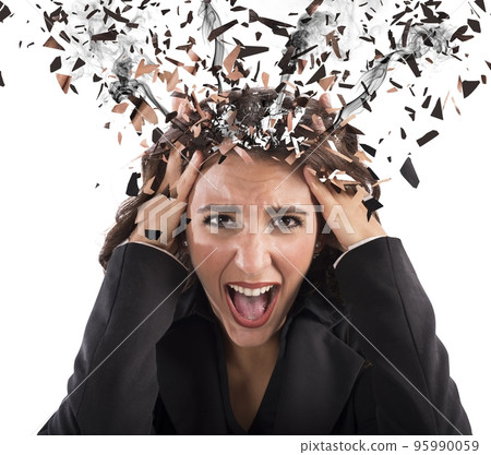 Stress head in smoke Stress head in smoke 95990059