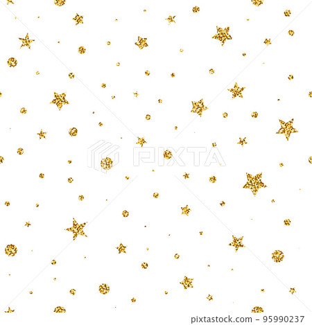 Seamless Glitter Stars vector pattern 95990237