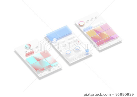 VIdeo and photo app account interface frame mockup, side view VIdeo and photo app account interface frame mockup, side view 95990959