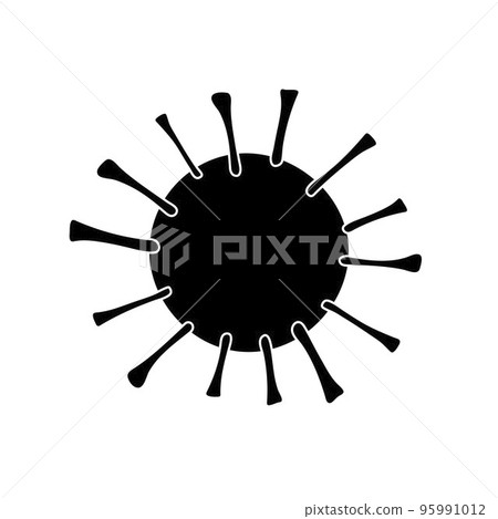 Coronavirus vector glyph symbol Coronavirus vector glyph symbol 95991012