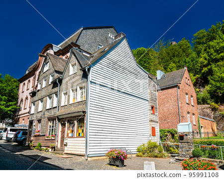 Traditional architecture of Monschau in North Rhine-Westphalia, Germany 95991108