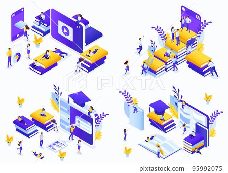 Isometric Set concept E-learning, opportunities for students around the world to receive free and paid education. Modern vector illustration concepts for website Isometric Set concept E-learning, opportunities for students around the world to receive free and paid education. Modern vector illustration concepts for website 95992075