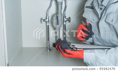 Plumbing repair/survey/estimate under the washbasin image Plumbing repair/survey/estimate under the washbasin image 95992470