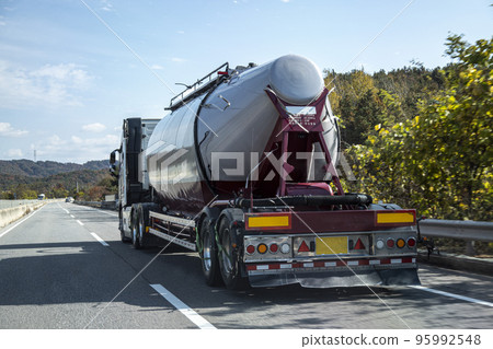 tank lorry driving 95992548