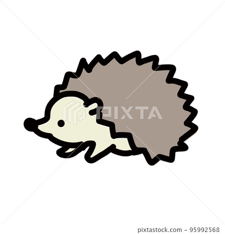 一隻可愛刺猬的簡單矢量圖解 一隻可愛刺猬的簡單矢量圖解 95992568