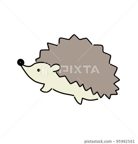 Simple vector illustration of a cute hedgehog Simple vector illustration of a cute hedgehog 95992581
