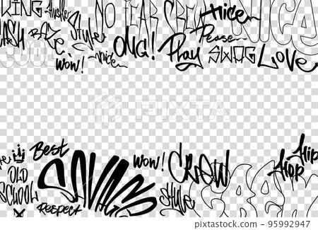 Bombing graffiti and tags isolated on transparent background Bombing graffiti and tags isolated on transparent background 95992947