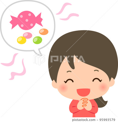 A woman who says sweet words, pamper 95993579