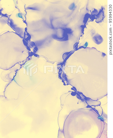 Wedding Invite Design. Yellow Pastel Fluid Water. 95994330