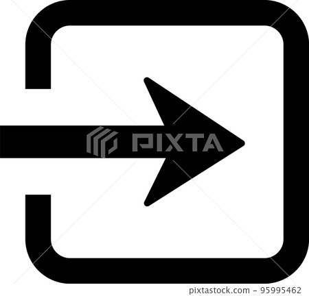 login square arrow icon on white background. approach symbol. login symbol. flat style. 95995462
