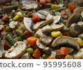 vegetable mixture with stewed mushrooms 95995608