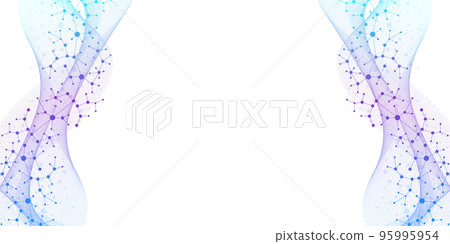 Abstract structure molecules or atom for science or medical background, illustration Abstract structure molecules or atom for science or medical background, illustration 95995954