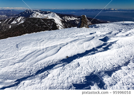 從八嶽山脈和富士山看到的天狗山、蓼科山和淺間山 從八嶽山脈和富士山看到的天狗山、蓼科山和淺間山 95996058