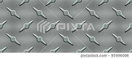 Iron diamond plate industry realistic seamless pattern 95996096