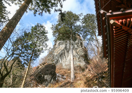 Takasaki City, Gunma Prefecture, Winter, Haruna Shrine, View of Mt. Asahidake from Mie no To 95996409