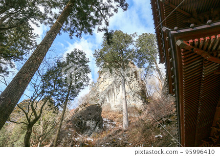 Takasaki City, Gunma Prefecture, Winter, Haruna Shrine, View of Mt. Asahidake from Mie no To Takasaki City, Gunma Prefecture, Winter, Haruna Shrine, View of Mt. Asahidake from Mie no To 95996410