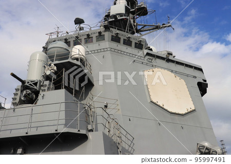 宙斯盾艦橋高射砲和相控陣雷達 95997491