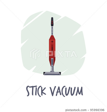 Stick vacuum cleaner, flat vector illustration isolated on white background. 95998396