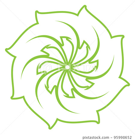 Leaf green ornament design and symbol vector template 95998652