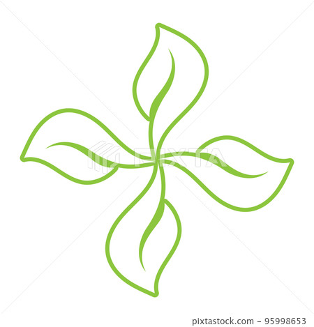 Leaf green ornament design and symbol vector template 95998653