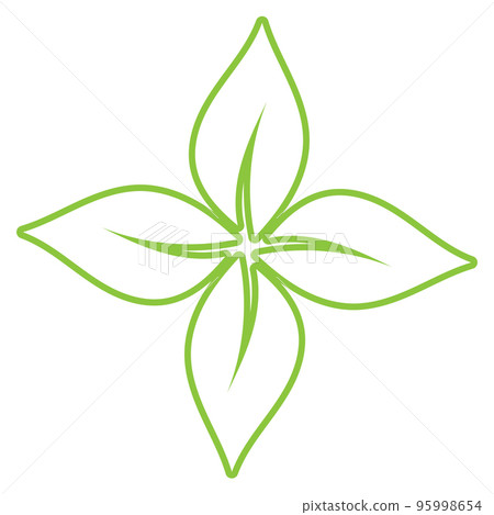 Leaf green ornament design and symbol vector template 95998654