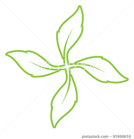Leaf green ornament design and symbol vector template 95998658