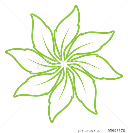 Leaf green ornament design and symbol vector template 95998678
