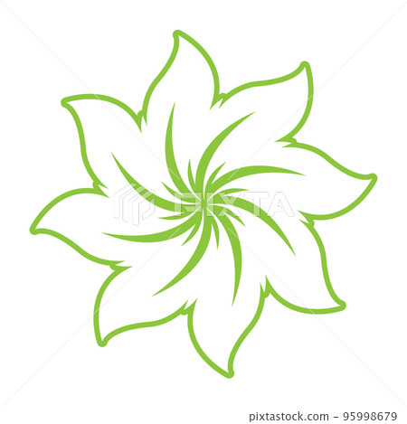 Leaf green ornament design and symbol vector template 95998679