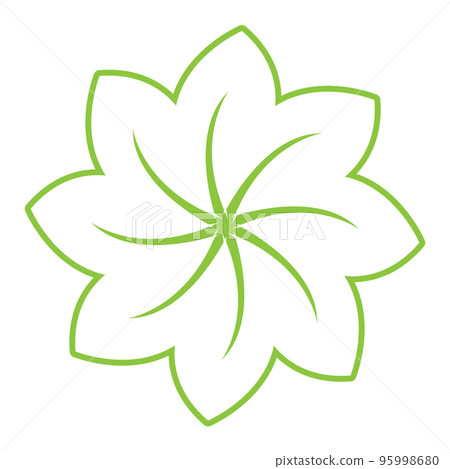 Leaf green ornament design and symbol vector template 95998680
