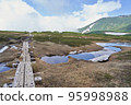 A wooden path near Susoaidaira crosses the headwaters of the Piukenai River. 95998988