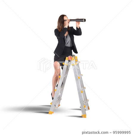 Businesswoman looking for new goals Businesswoman looking for new goals 95999995