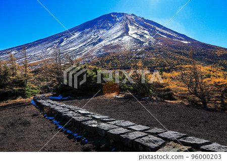 山梨縣鳴澤村富士山五合目奧輪自然步道的風景 山梨縣鳴澤村富士山五合目奧輪自然步道的風景 96000203