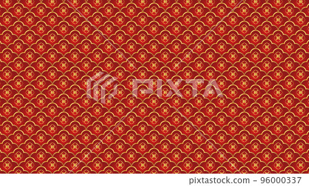 Traditional chinese pattern. Red golden asian luxury ornament. Traditional chinese pattern. Red golden asian luxury ornament. 96000337