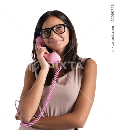 Girl talking on the phone Girl talking on the phone 96000768