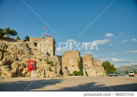 A castle in Egirdir town in Turkey. Ancient fortress A castle in Egirdir town in Turkey. Ancient fortress 96001550