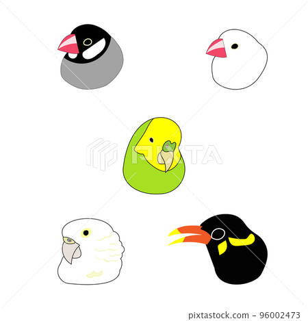 Bird icon set 96002473
