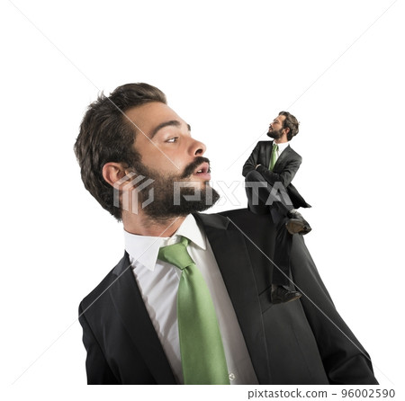 Businessman and his conscience 96002590