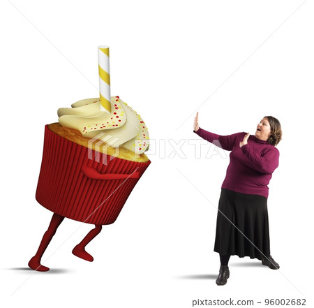 Frightened by giant cupcake 96002682